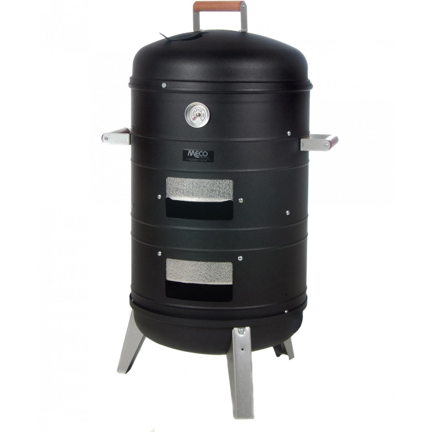 Meco Smokers - 5031 Charcoal Combo Water Smoker - Black 