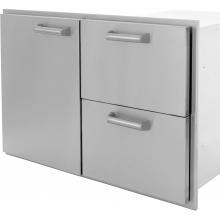 Sonoma Series 36 Inch Single Door & Double Drawer Combo Side View