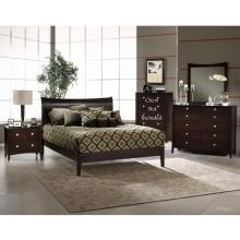 Hillsdale Tiburon Bentwood Espresso Wood 4 Piece Platform Bedroom Set - Queen - 1418507TSET4