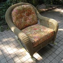 North Cape Montego Resin Wicker Rocker - Sea Grass