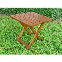 International Caravan Acacia Wood Checkerboard Square Folding Table - Stain - VF-4136