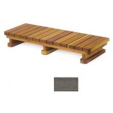 A&B Accessories Recycled Plastic Spa Steps: Single Tier Piano Key - 33 Inch Gray