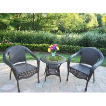 Oakland Living Resin Wicker 3pc Bistro Set - Coffee