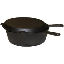 Cajun Cookware Seasoned Cast Iron Combo Cooker 6 QT