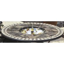 Alfresco Home Assisi 48 Inch Round Assisi Beverage Cooler/Firepit Table Top