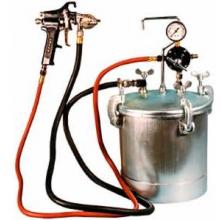 Astro Pneumatic 2-1/4 Gallon Pressure Tank With Spray Gun & 12 Foot Hose - Black Gun - 1.0mm Nozzle