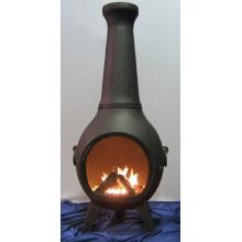 The Blue Rooster Prairie Style Cast Aluminum Chiminea - Charcoal