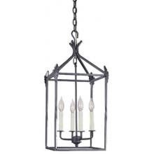 World Imports Iron Lanterns Collection Hanging Four Light Fixture In Rust Finish - 4 Bulbs - 61404-42