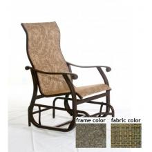 Sterling Aluminum High Back Sling Glider With Scavo Bronze Frame And B5026 Fabric