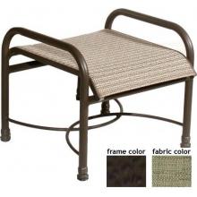 Barcelona Aluminum Sling Ottoman With Terra Frame And A0224 Fabric