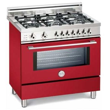 Bertazzoni Ranges 36 Inch Natural Gas 4.0 Cu. Ft. Dual Fuel Red Range X366PIRRO - Professional Series