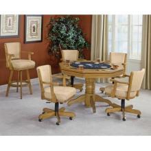 Hillsdale Classic Oak 5 Piece Game Table Set - Medium Oak Finish - 62540GTBC