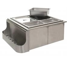 BBQ Guys Cold Buffet With Four Buffet Pans Side View 