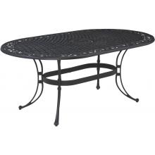 Home Styles Biscayne Oval Outdoor Patio Dining Table - Black Finish