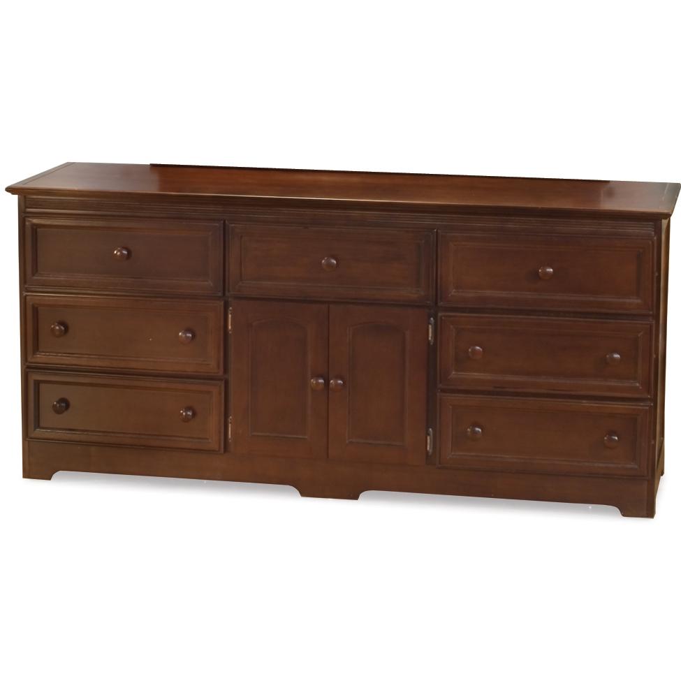 Atlantic Furniture Manhattan 7 Drawer Dresser Antique Walnut - 71704