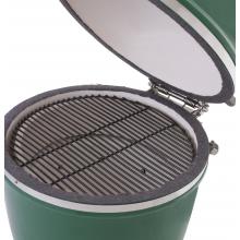 Grill Dome X-Large Infinity Series Green BBQ Kamado Charcoal Grill Interior and Cooking Grates