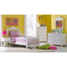 Hillsdale Full Size Bed, Nightstand, Dresser, Mirror & Chest White - 1528BFR5PC