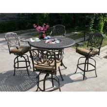 Darlee Elisabeth Patio Bar Set With Cushions - 52 Inch Round