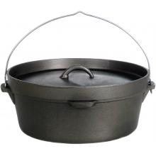 Cajun Cookware Pots Without Legs 6 Quart Seasoned Cast Iron Camp Pot
