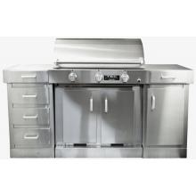 TEC Gas Grills Sterling G3000 FR Infrared Propane Gas Grill On Cabinet With Door And Drawer Modules
