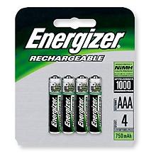 Energizer Rechargeable Batteries, NiMH AAA (Per 4)