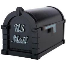 Signature Keystone Series Mailbox - Black W/ Verde Brass