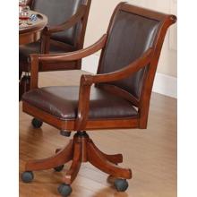 Hillsdale Palm Springs Game Chair With Casters Medium Brown With Bonded Leather - 4185-800