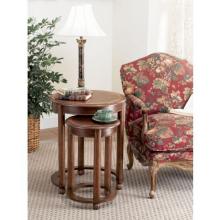 Powell Furniture - Wilmington Cherry & Burl 2-Piece Nested Tables - 519-266
