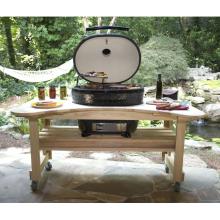 Primo Extra Large - Shown with Food and Extended Cooking Rack (Sold Separately)