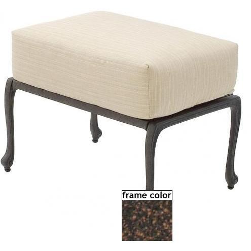Suncoast Presidio Deep Seating Cast Aluminum Ottoman - Mahogany