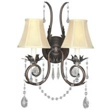 World Imports Berkeley Square Collection Wall Sconce Dual Light Fixture In Weathered Bronze Finish - 2 Bulbs - 755-62