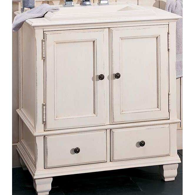 The American Standard Providence Bathroom Vanity W/matching Wood Top - White - 9432.200.214