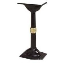 Classic Series Mailbox Post - Black W/ Polished Brass