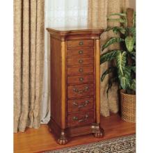 Powell Furniture - Wilmington Cherry & Burl Jewelry Armoire - 519-314