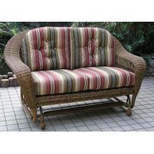 North Cape Port Royal Resin Wicker Double Glider - Walnut