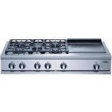 DCS Cooktops 48 Inch Natural Gas Cooktop With Griddle By Fisher Paykel - CP-485GD