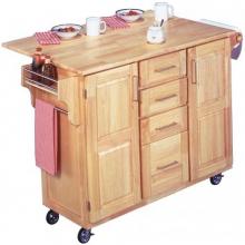 Home Styles Kitchen Center With Breakfast Bar - Natural - 5089-95