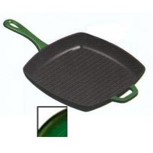 Lodge Pans Emerald Cast Iron Enamel Grill Pan, Gradated Green - ECSGP53