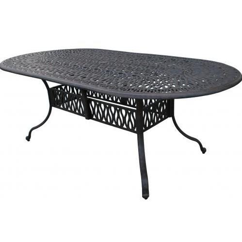 Darlee Elisabeth Cast Aluminum Dining Table - 42 Inch X 84 Inch Oval Darlee Elisabeth Cast Aluminum Dining Table - 42 Inch X 84 Inch Oval