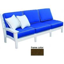 Eagle One Recycled Plastic Newport Sectional Couch With Cushion - Brown