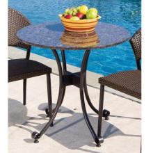 Alfresco Home Vento Outdoor Bistro Table With Granite Top - 30 Inch Round