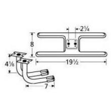 Stainless Steel H Twin, Centered, 2.25 Inch Offset Burner 11002-75202