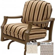 Suncoast Devereaux Deep Seating Leisure Rocker With Fringe - Pebble Frame And Bally Fabric
