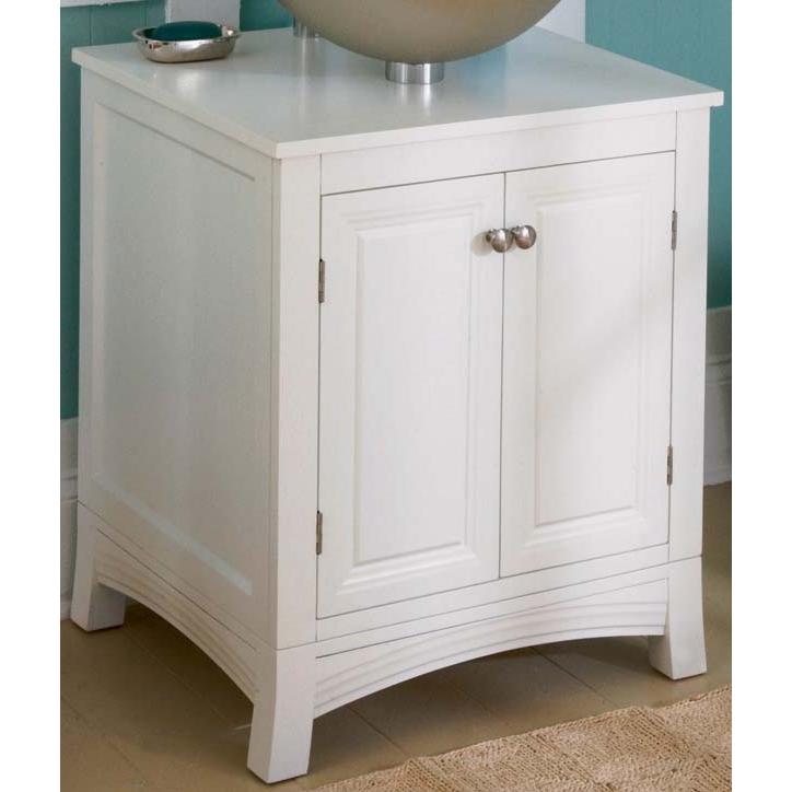 The Decolav Bathroom Vanity With Storage Cabinet Antiqued White - 5730-WH