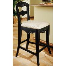 Powell Furniture - Hills Of Provence Antique Black Over Terra Cotta Counter Stool, 24 Inch Seat Height - 896-430