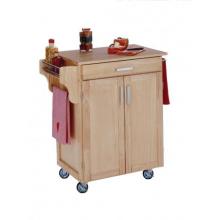 Home Styles Small Kitchen Cart With Wood Top - Natural - 9001-0011