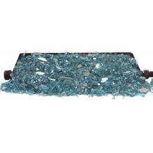 Peterson Fyre Glass 24 Inch Azuria Reflective See-Thru Vented Natural Gas Fire Glass Set With G45 Glass Burner And Manual Safety Pilot