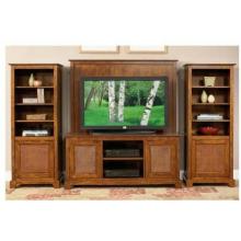 Home Styles Jamaican Bay 4 Piece Entertainment Unit - Soft Mahogany - 5535-44