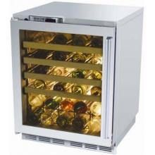 Perlick HC24WB-4R 42 Bottle C-Series Built In Wine Cooler With Integrated Wood Overlay Glass Door Right Hinge - Requires Custom Panels