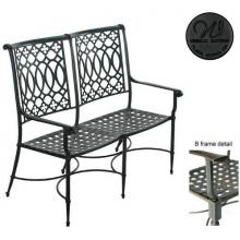 Windham Castings Elysee Settee Frame Only, Black